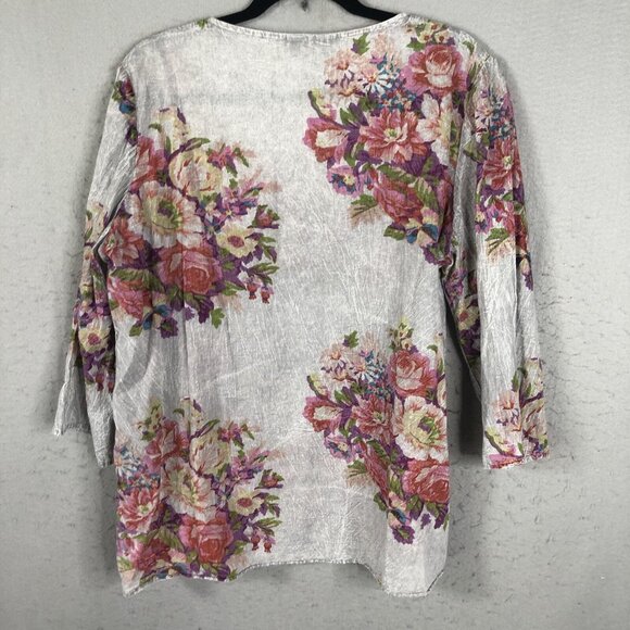 Vintage Gora Top Womens Extra Large Abstract Art To Wear Mod Embroidery Boho - Picture 3 of 16